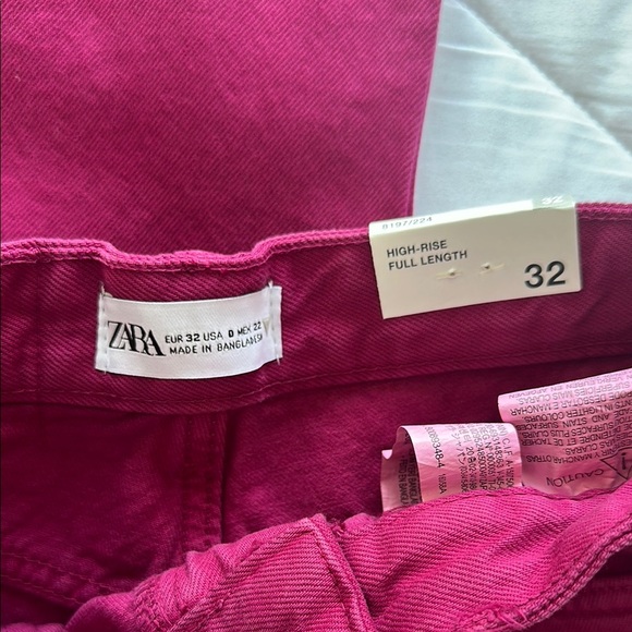 Zara Fuchsia High-Waisted Pants - Picture 6 of 10